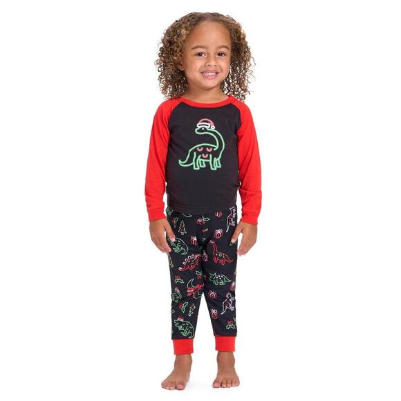 🎄 Tipsy Elves Saint Nickosaurus Christmas Pajama Set Dino Holiday Sleepwear NEW - Picture 1 of 7